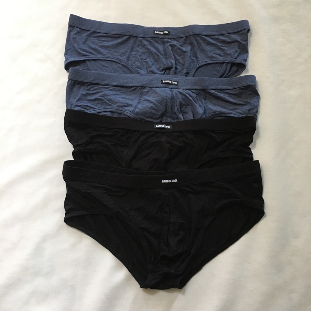 NWOT BAMBOO COOL 4PK Mens Underwear Briefs Bamboo Viscose Soft Comfortable XL